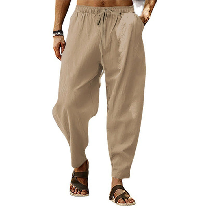 Men's lightweight and comfortable leisure pants with elastic waistband Lisslune
