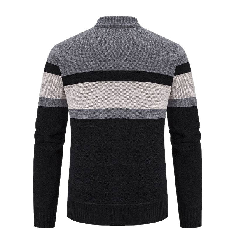 Men's cardigan with textured design and high-collar Lisslune