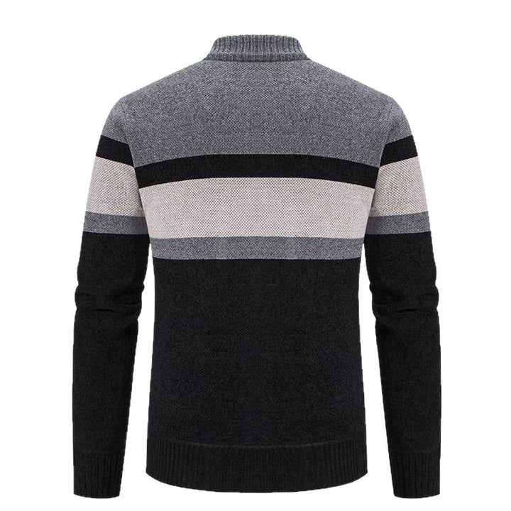 Men's cardigan with textured design and high-collar Lisslune