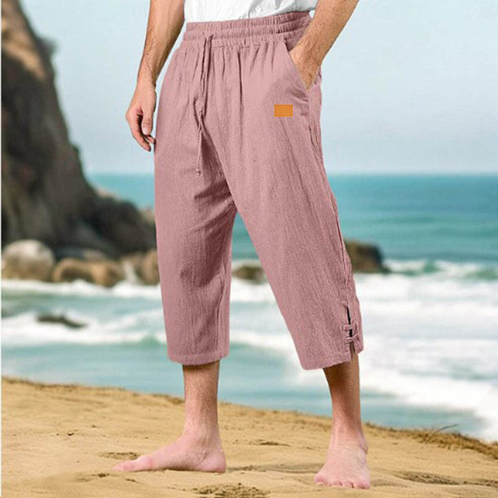 Men's Casual Beach Pants with Side Slits Lisslune