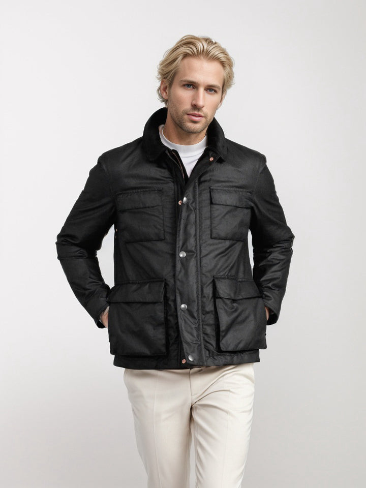 Men's functional sports jacket with practical pockets and high-closing collar Lisslune