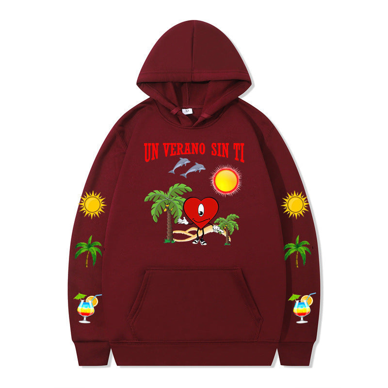 Women's hoodie with vibrant summer motif and comfortable fit Lisslune