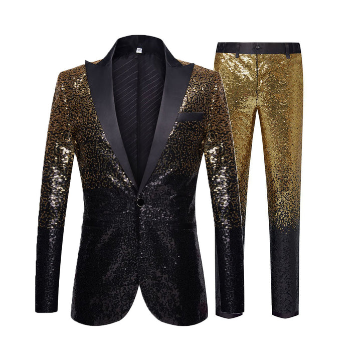 Men's festive sequin suit with modern design Lisslune