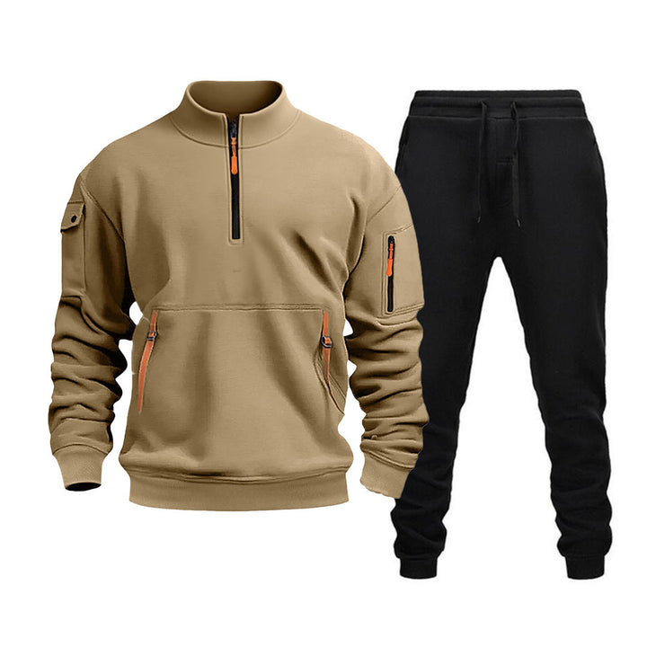 Men's modern tracksuit with functional pockets and zipper details Lisslune