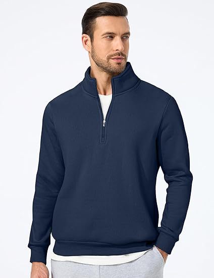 Men's sweatshirt with half zipper and modern cut Lisslune