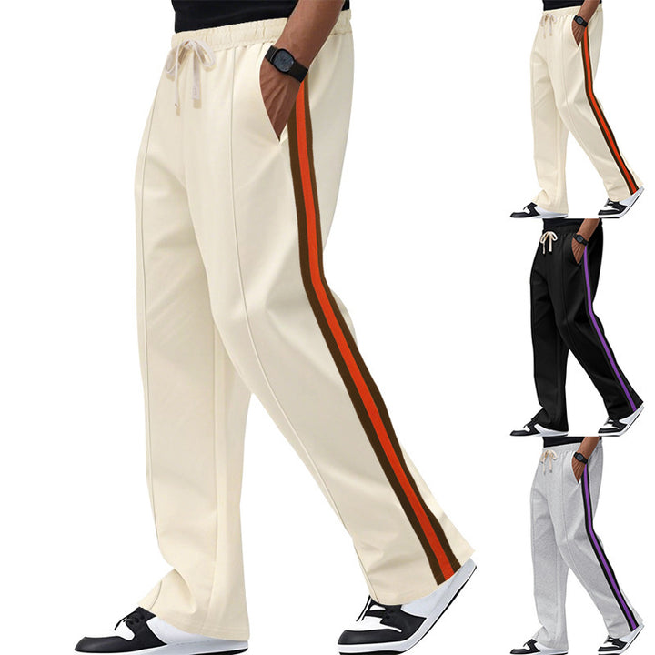 Men's leisure pants with a sporty cut and side stripes Lisslune