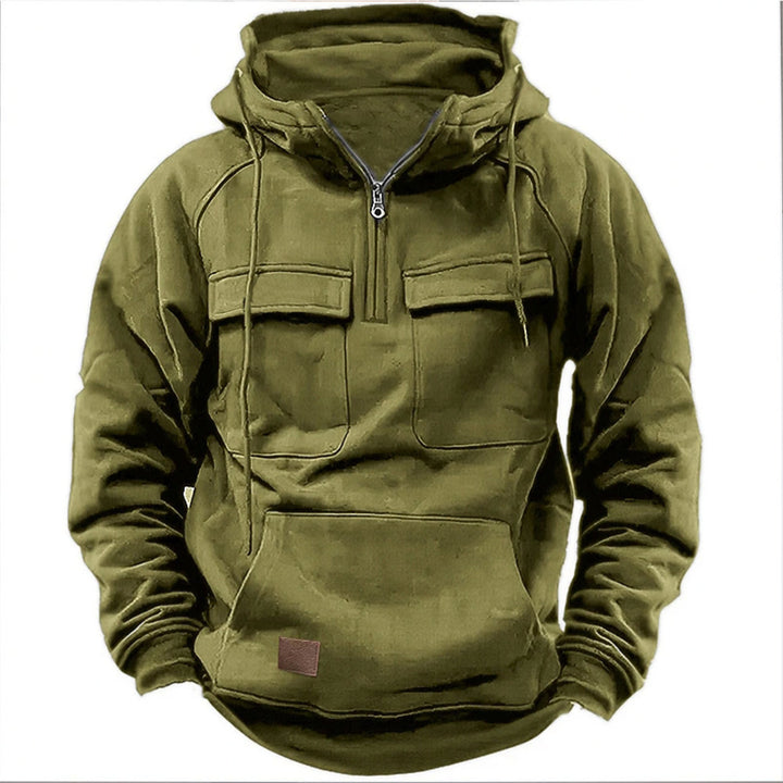 Men's sporty hoodie in utility style with practical pockets Lisslune