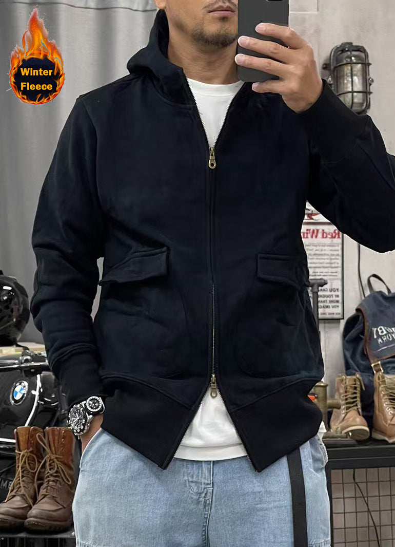 Men's warm fleece jacket with practical pockets and modern cut Lisslune