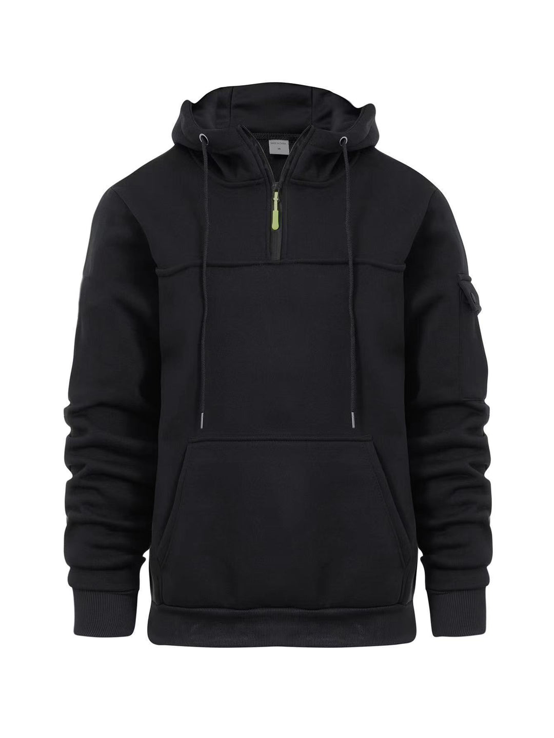 Men's Hoodie with Structured Cut and Functional Zip Pockets Lisslune