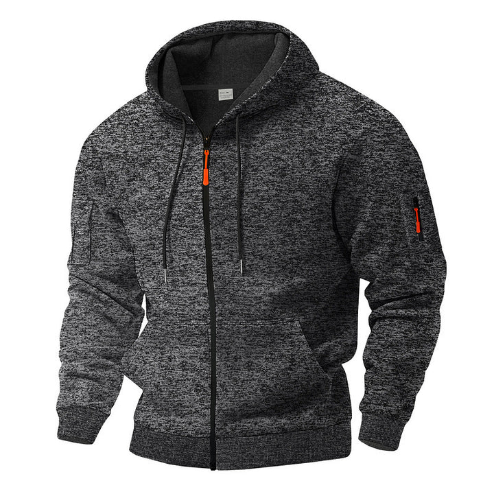 Men's hooded jacket with high-performance zipper and practical side pockets Lisslune