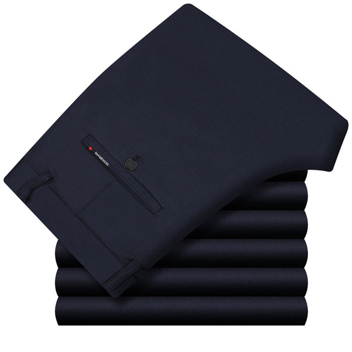 Men's Comfortable Chino Pants with Elastic Waistband and Versatile Pockets Lisslune