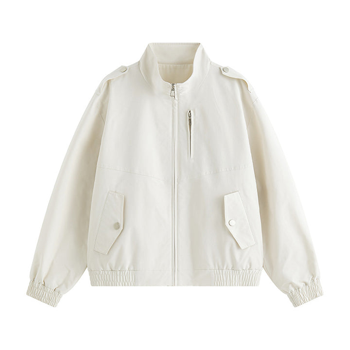 Men's practical leisure jacket with high collar and side insert pockets Lisslune