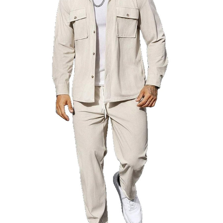 Men's Stylish Shirt Jacket with Two Flap Pockets Lisslune