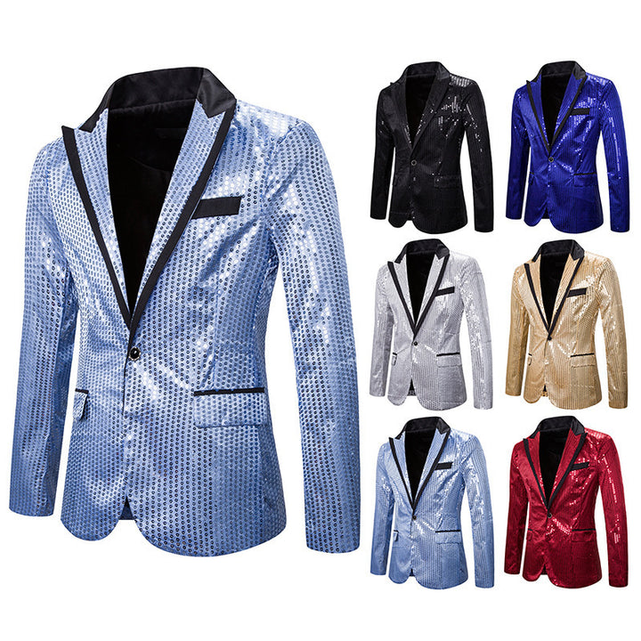 Men's elegant sequin blazer with modern cut Lisslune