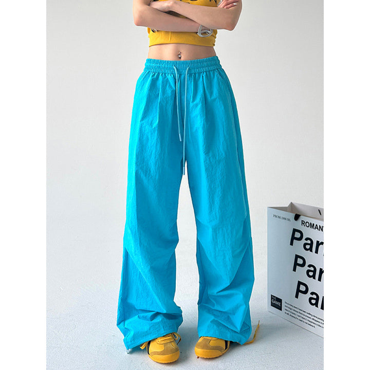 Women's Loose Sports Pants with Elastic Waistband and Drawstring Lisslune