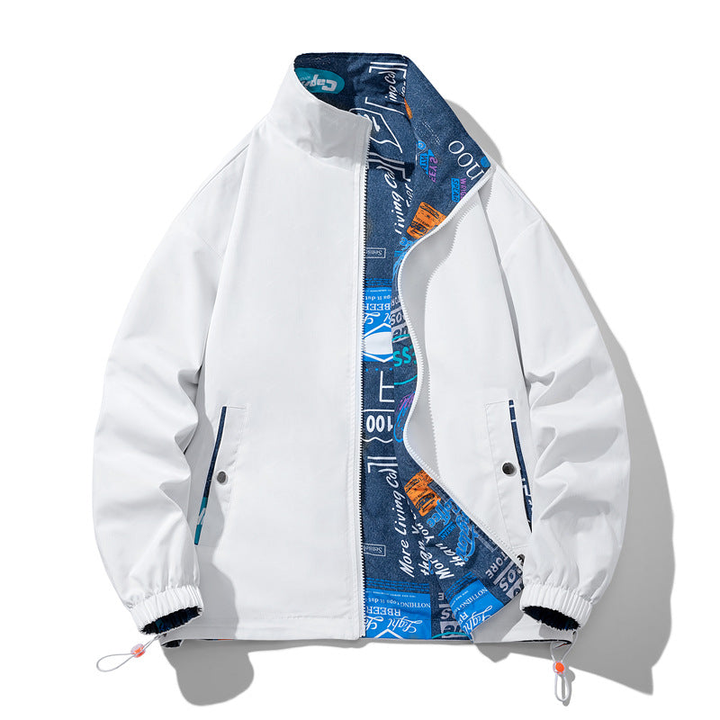 Men's Windproof Transition Jacket with Adjustable Collar and Practical Inner Pockets Lisslune