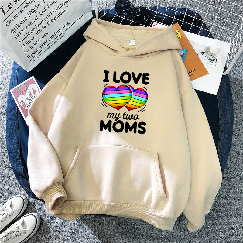 Women's hoodie with colorful heart design Lisslune