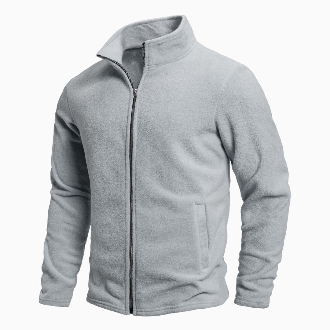 Men's fleece jacket with high collar and practical pockets Lisslune