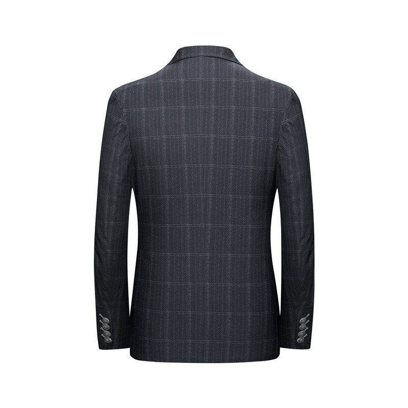 Men's Elegant Checked Blazer with Slim Fit Lisslune