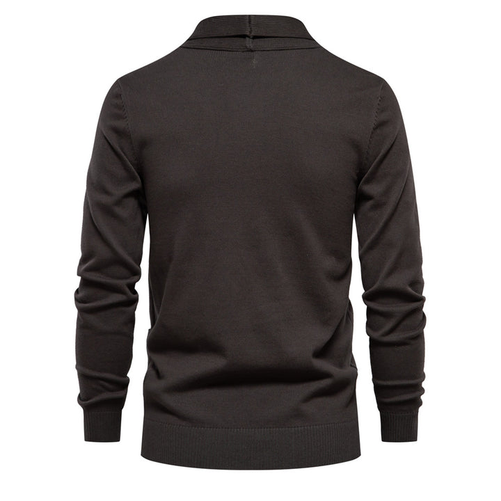 Men's comfortable cardigan with open collar and practical pockets Lisslune