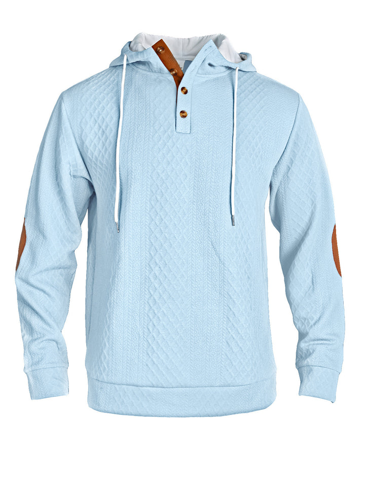 Men's casual hoodie with innovative knit structure and fashionable accents Lisslune