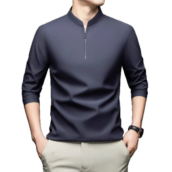 Men's functional pullover with half zipper and stylish stand-up collar Lisslune