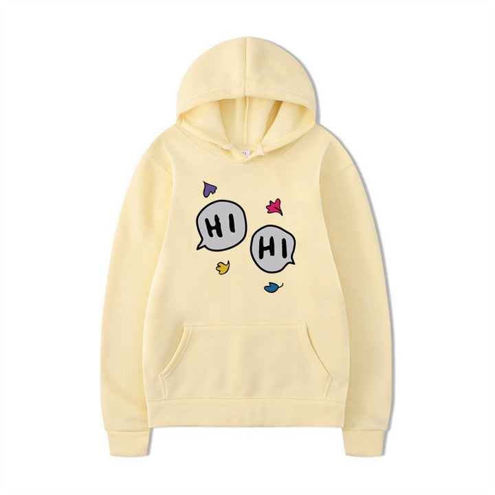 Women's hoodie with creative cartoon design and kangaroo pocket Lisslune