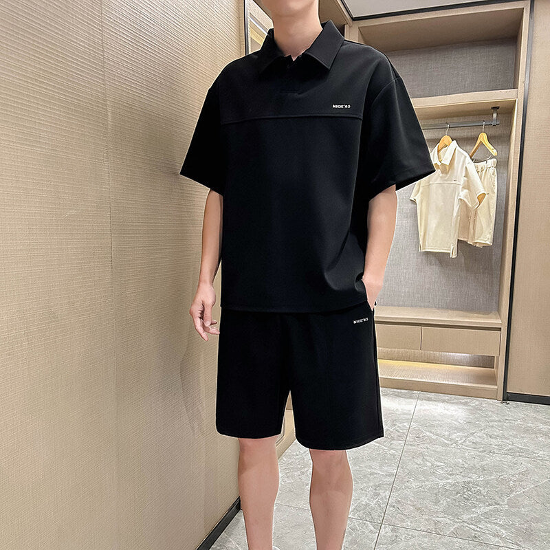 Men's Casual Polo Shirt and Shorts Set Lisslune