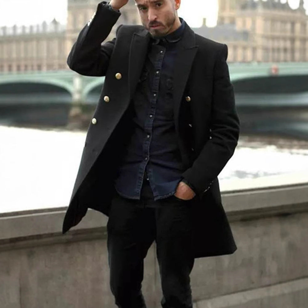 Men's Elegant Double-Breasted Coat Lisslune