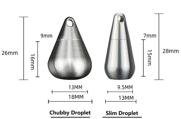 Lisslune | Titanium Droplet Mini Pill Box - Waterproof Travel Case