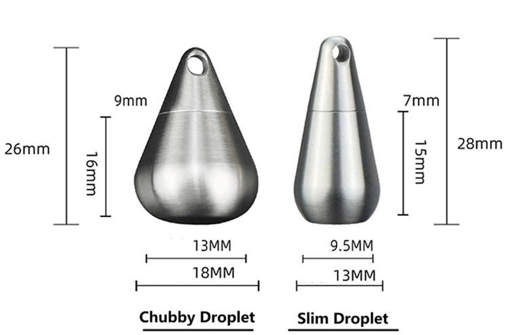 Lisslune | Titanium Droplet Mini Pill Box - Waterproof Travel Case