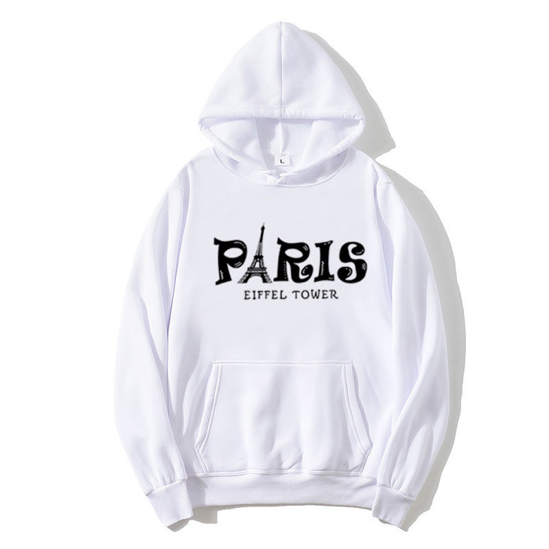 Women's Hoodie with Creative Paris Design Lisslune