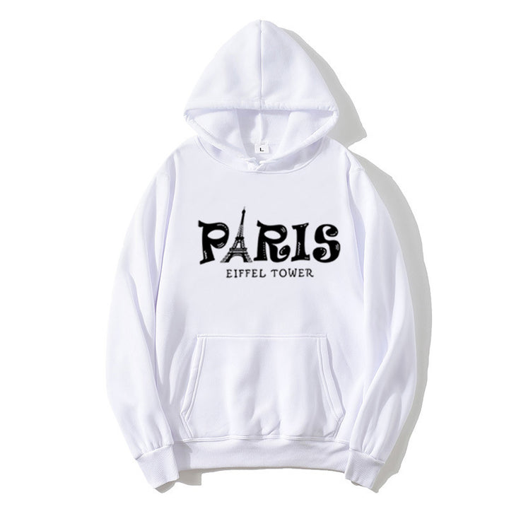 Women's Hoodie with Creative Paris Design Lisslune