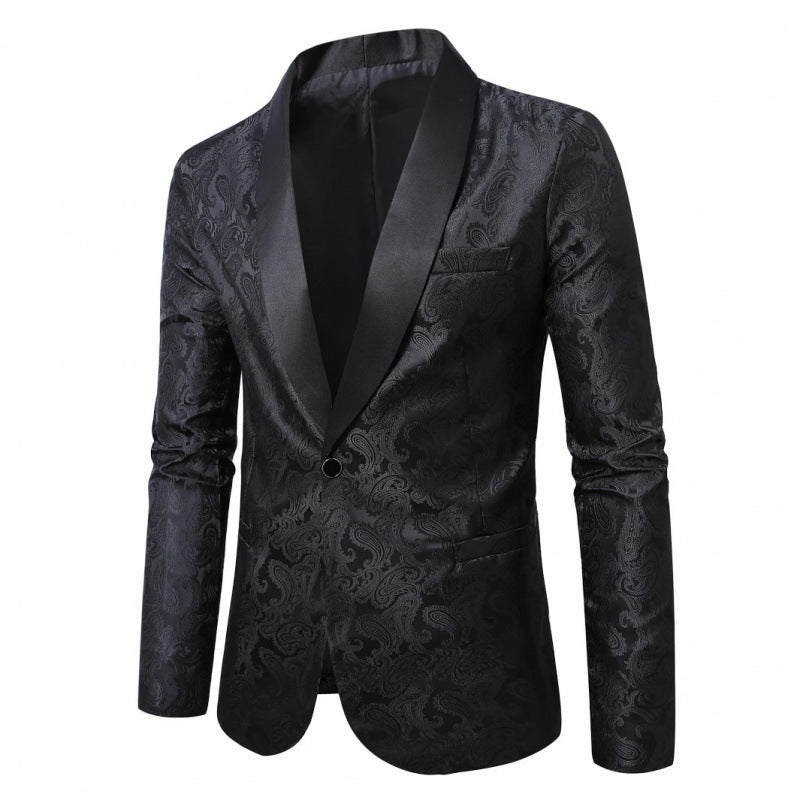 Men's elegant tuxedo blazer with paisley pattern Lisslune