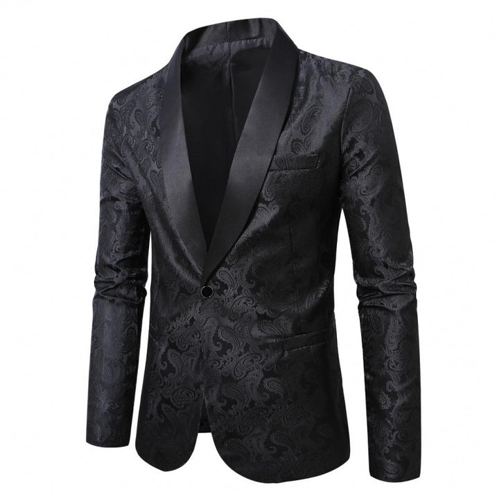 Men's elegant tuxedo blazer with paisley pattern Lisslune