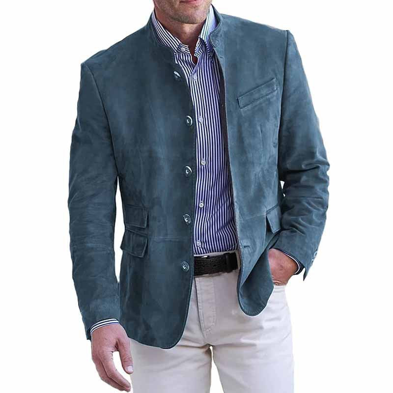 Men's elegant and stylish suit jacket made of high-quality leather Lisslune