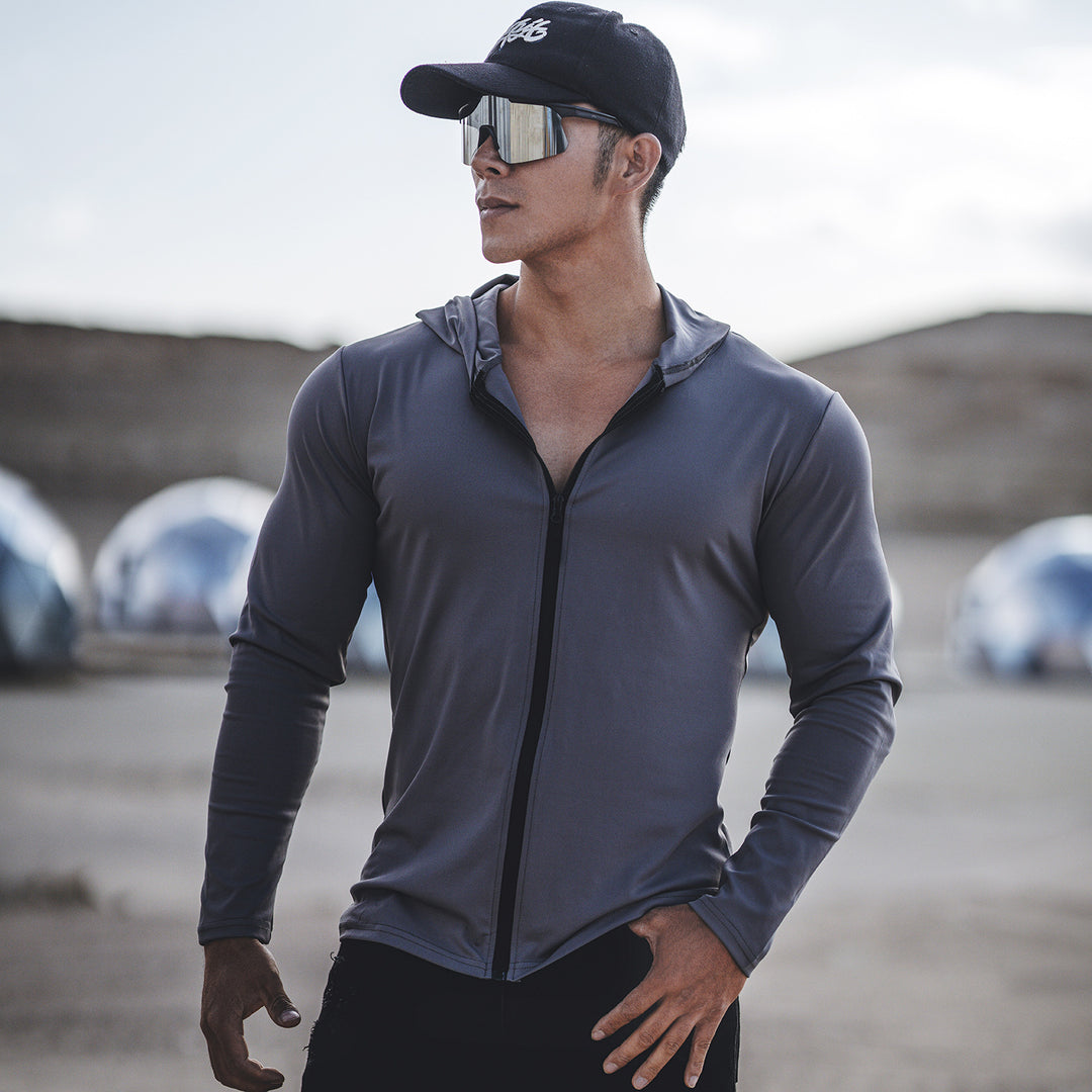 Men's functional jacket with protective hood and sporty design Lisslune