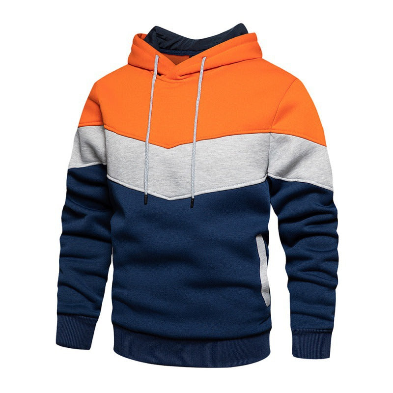 Men's hoodie with contrasting color blocks and soft inner lining Lisslune