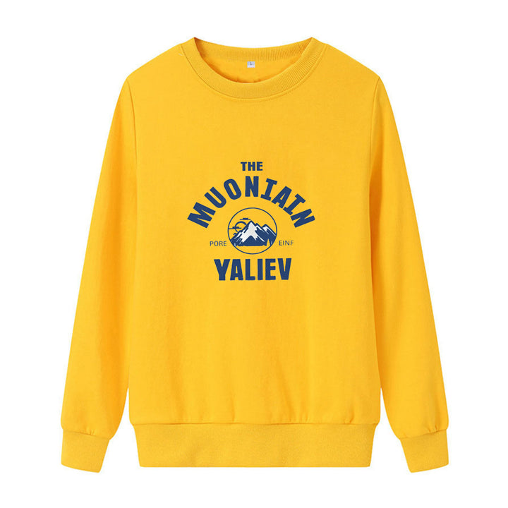 Women's cozy sweatshirt with front mountain motif Lisslune