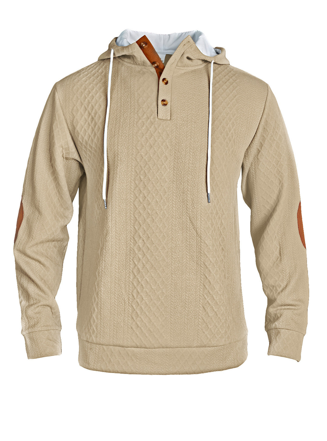 Men's casual hoodie with innovative knit structure and fashionable accents Lisslune