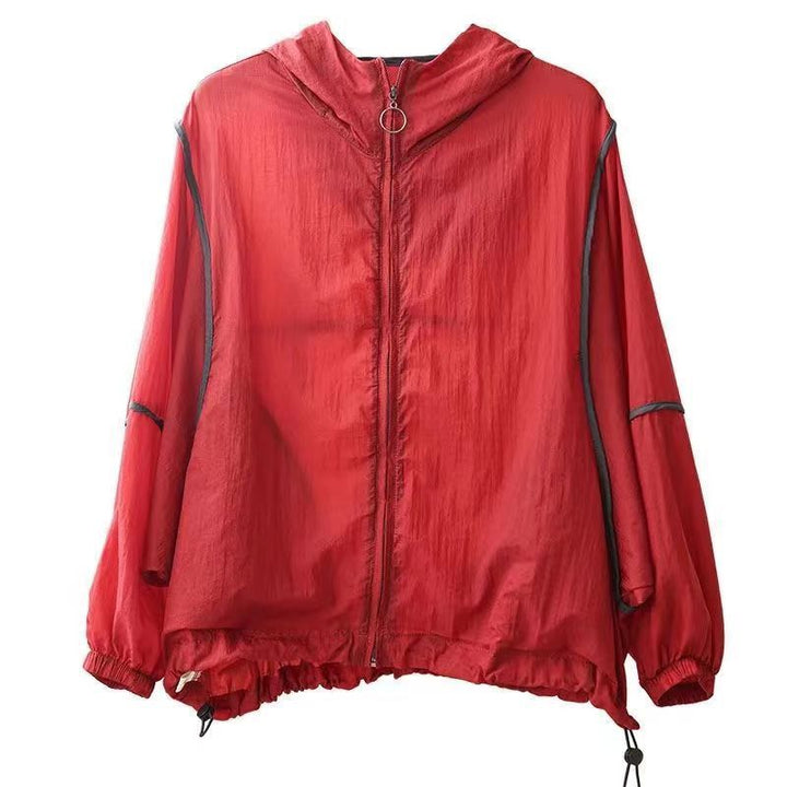 Women's lightweight hoodie jacket with elastic hem and reflective details Lisslune