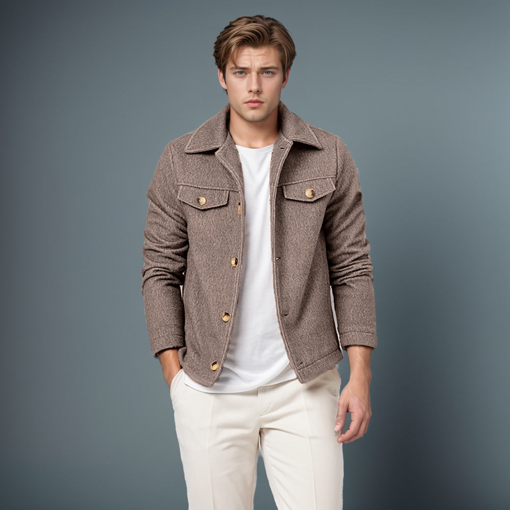 Men's casual fleece jacket with textured inner lining Lisslune