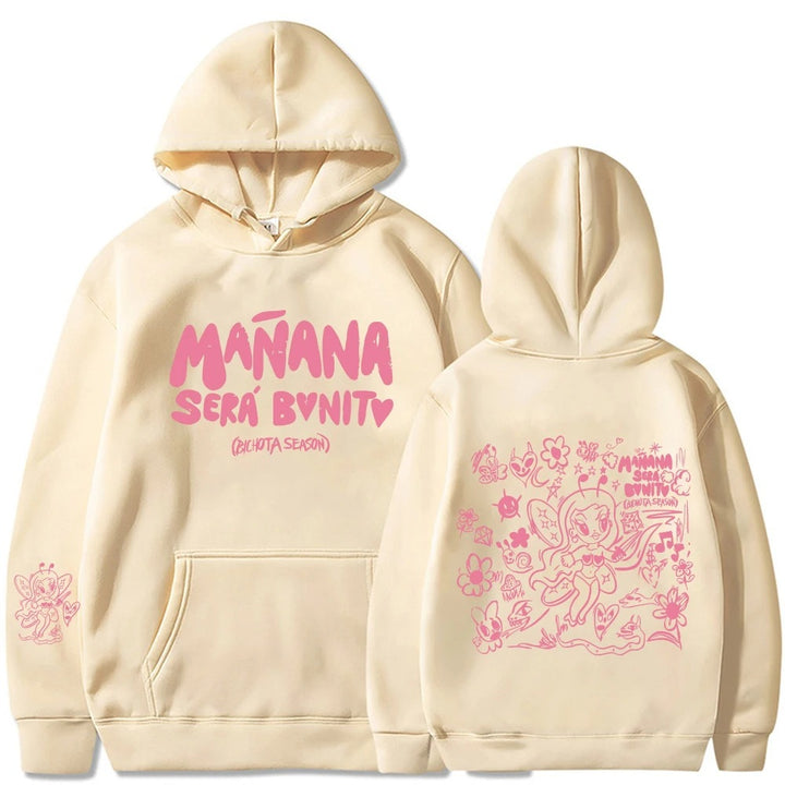 Women's hoodie with creative print and practical kangaroo pocket Lisslune