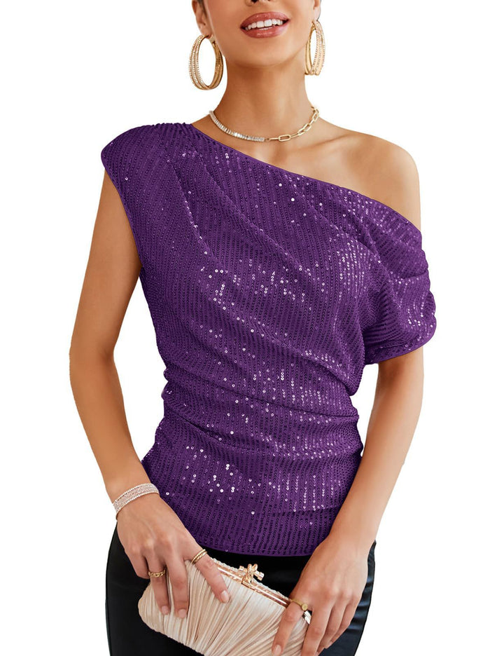 Women's Off-Shoulder Glamour Shirt Lisslune