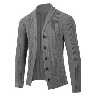 Men's cardigan with modern cable patterns and comfortable fit Lisslune