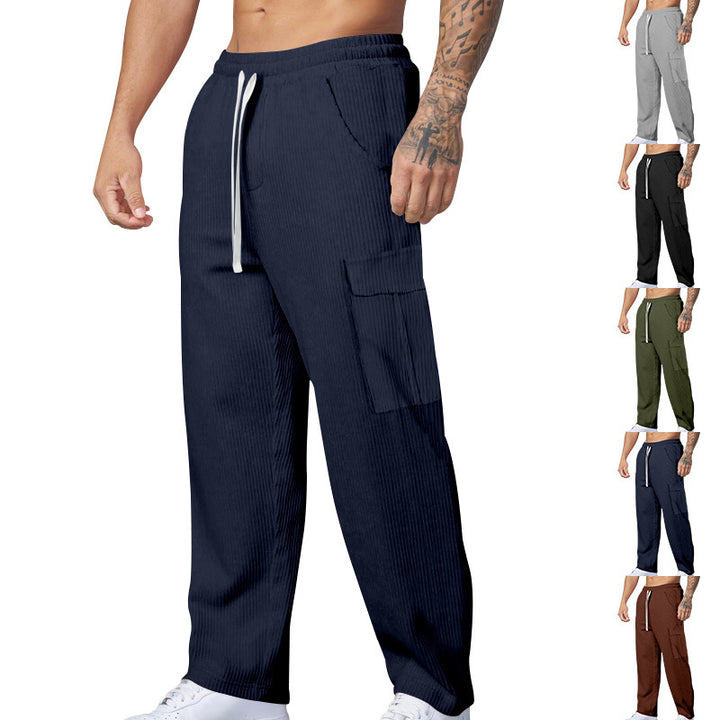 Men's cargo joggers with practical side pockets and elastic waistband Lisslune