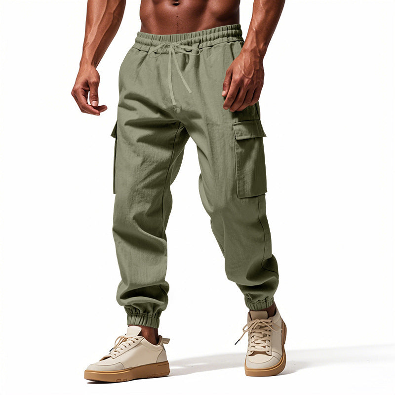 Men's cargo joggers with practical side pockets and elastic waistband Lisslune