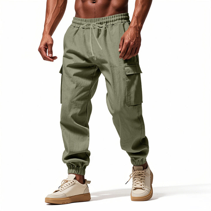 Men's cargo joggers with practical side pockets and elastic waistband Lisslune