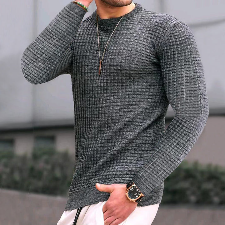 Men's long sleeve shirt with textured design Lisslune