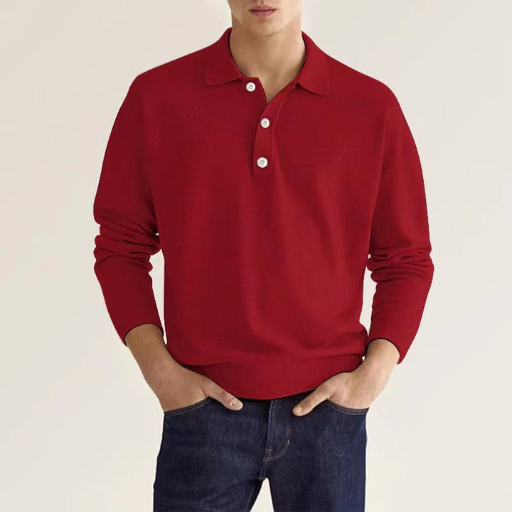 Men's sweater with modern polo collar and comfortable fit Lisslune